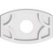 Ekena Millwork Kailey Architectural Grade PVC Ceiling Medallion, 12"W x 8"H x 3"ID x 6 1/2"C x 1"P, One-Piece CMP12X8KY-03000 - alternate 1